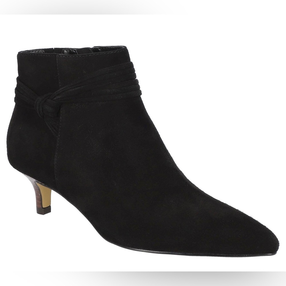Bella Vita Jani Women's Boot Black Kidsuede Leather 9M New